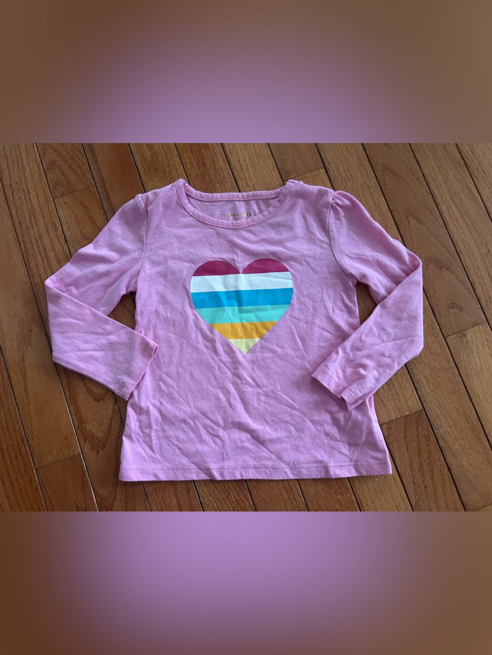BCBG Girls Rainbow Heart Pink Top Size 3T